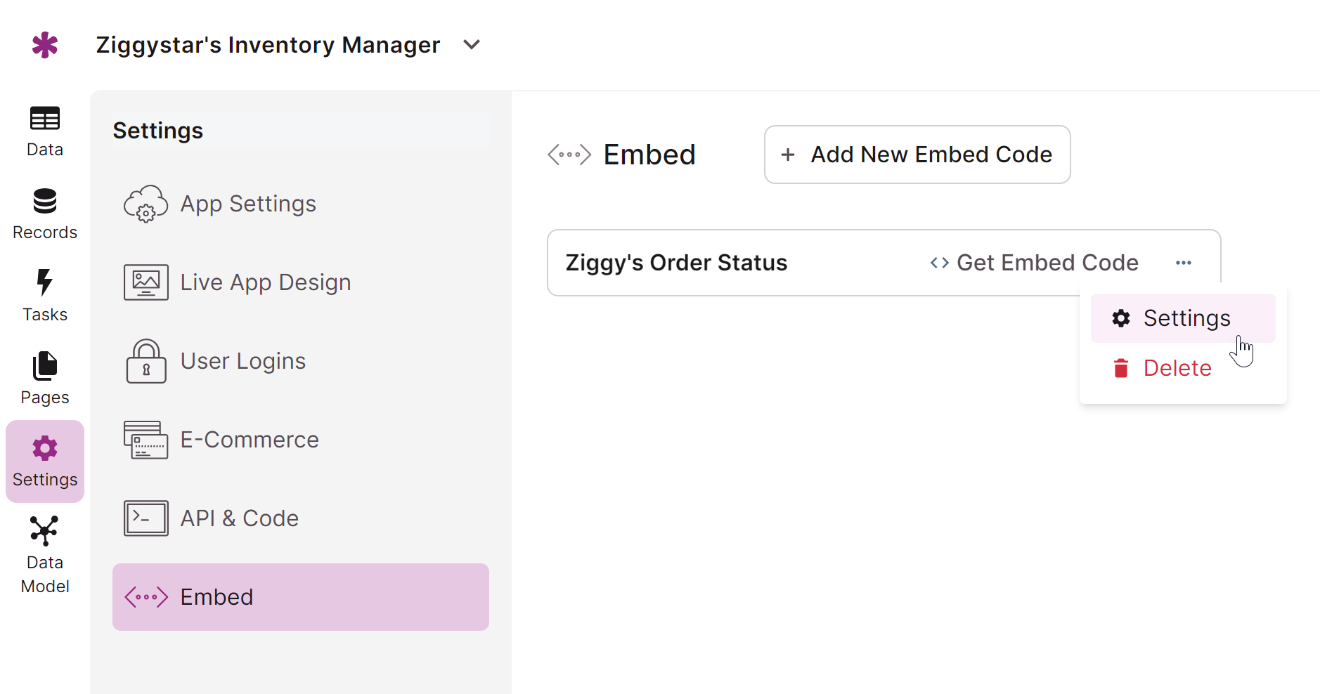 Embedding Your App